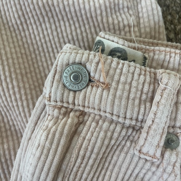 Free People Light pink corduroy wide-leg Pants - Picture 3 of 8